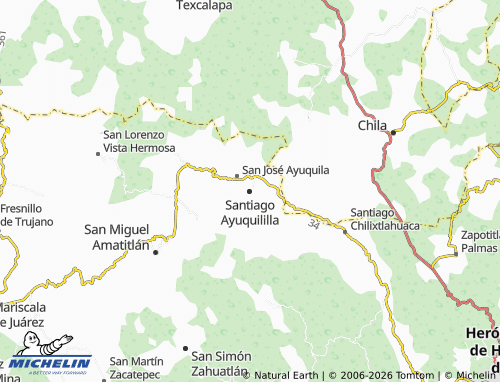 Mappa MICHELIN Santiago Ayuquililla - ViaMichelin
