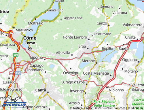 MICHELIN Albavilla map - ViaMichelin