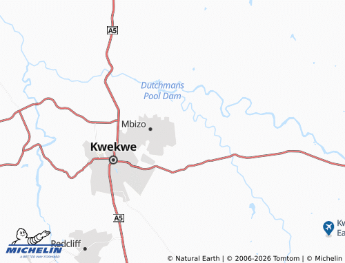 MICHELIN Mbizo 16 Extension map - ViaMichelin