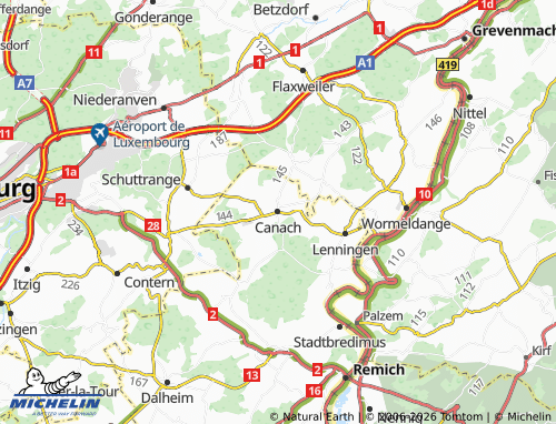 Mappa MICHELIN Canach - ViaMichelin