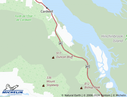 MICHELIN Damper Creek map - ViaMichelin