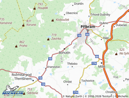 Mappa MICHELIN Bohutín - ViaMichelin