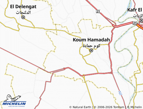 Mapa MICHELIN Kafr Ghanim - ViaMichelin