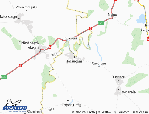 MICHELIN Răsuceni map - ViaMichelin