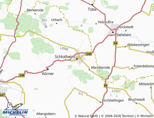 MICHELIN Schlotheim map - ViaMichelin