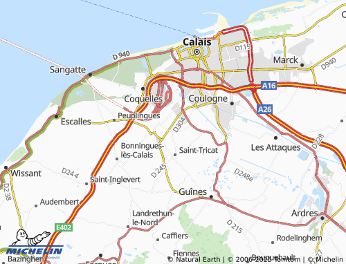 Mappa MICHELIN Nielles-lès-Calais - ViaMichelin