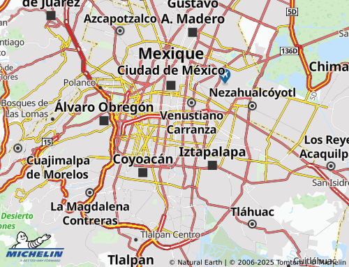 MICHELIN Reforma Iztaccíhuatl Norte map - ViaMichelin