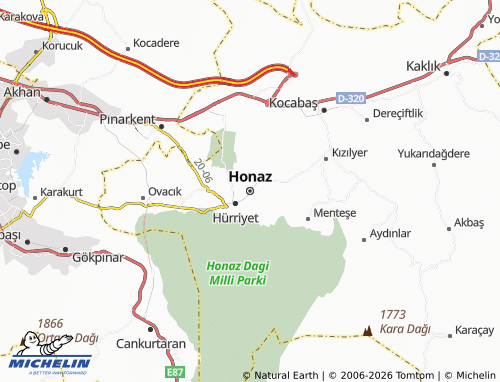 Mappa MICHELIN Honaz - ViaMichelin