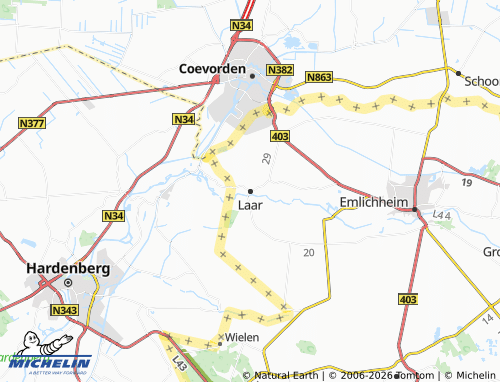 MICHELIN Laar map - ViaMichelin
