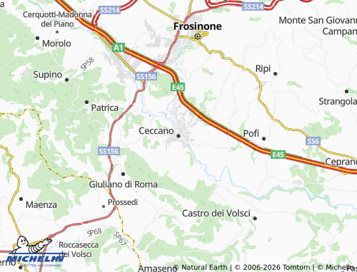 MICHELIN Ceccano map - ViaMichelin