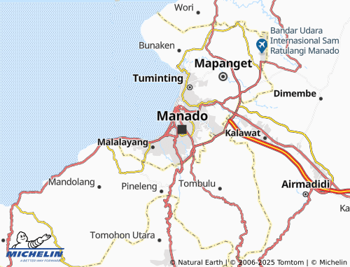 MICHELIN Sario Kota Baru map - ViaMichelin
