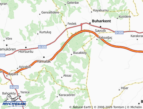 MICHELIN Bucakköy map - ViaMichelin