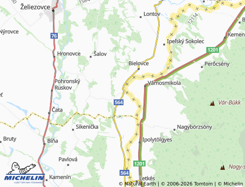MICHELIN Pastovce map - ViaMichelin