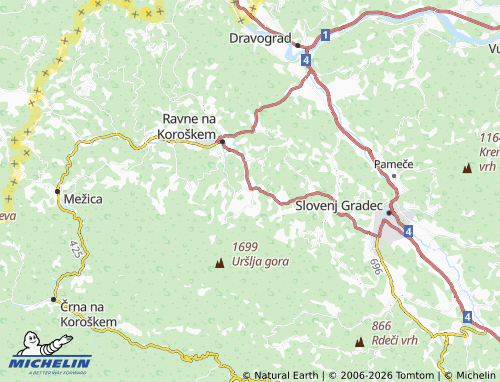 Mapa MICHELIN Kotlje - ViaMichelin