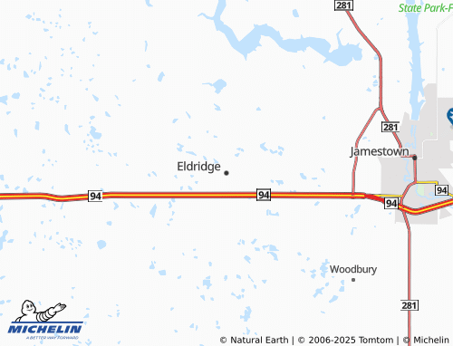 MICHELIN-Landkarte Eldridge - ViaMichelin