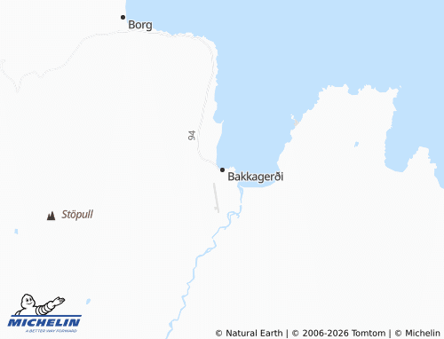 MICHELIN Bakkagerði map - ViaMichelin
