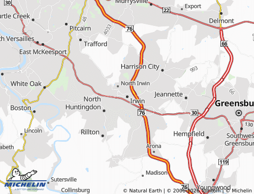 Carte MICHELIN Irwin - ViaMichelin