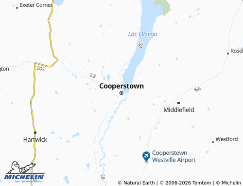 Mappa MICHELIN Cooperstown - ViaMichelin