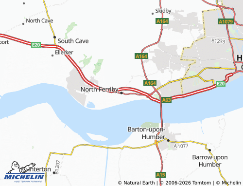 MICHELIN North Ferriby map - ViaMichelin