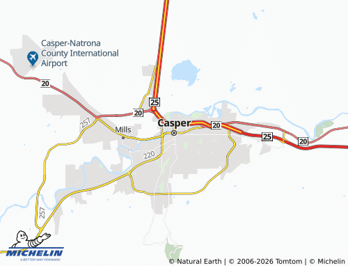 Mappa MICHELIN Casper - ViaMichelin