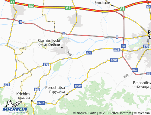 MICHELIN Yoakim Gruevo map - ViaMichelin