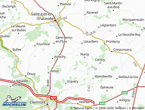 Carte MICHELIN Cuignières - ViaMichelin