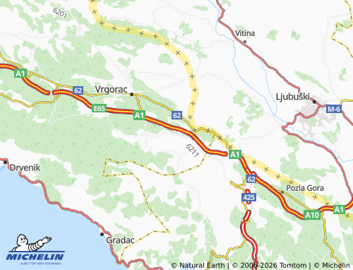 MICHELIN-Landkarte Dušina - ViaMichelin