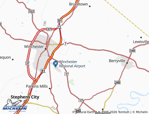 Mappa MICHELIN Burning Knolls - ViaMichelin