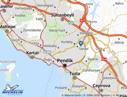 MICHELIN Yayalar map - ViaMichelin