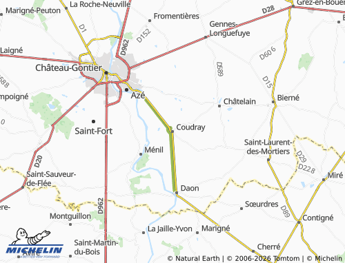 MICHELIN Coudray map - ViaMichelin