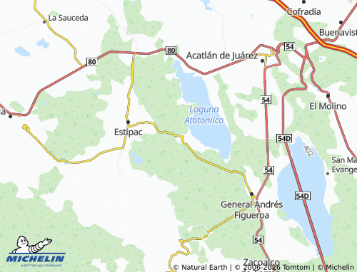 Mappa MICHELIN Atotonilco El Bajo - ViaMichelin