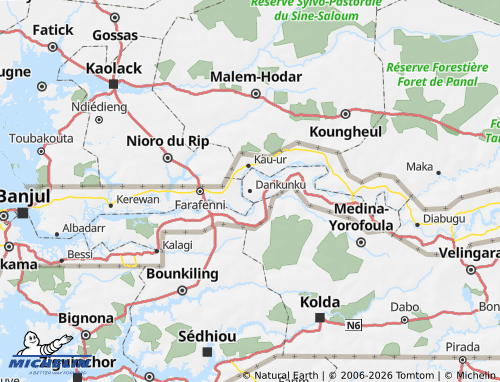 Mappa MICHELIN Niamina Dankunku - ViaMichelin