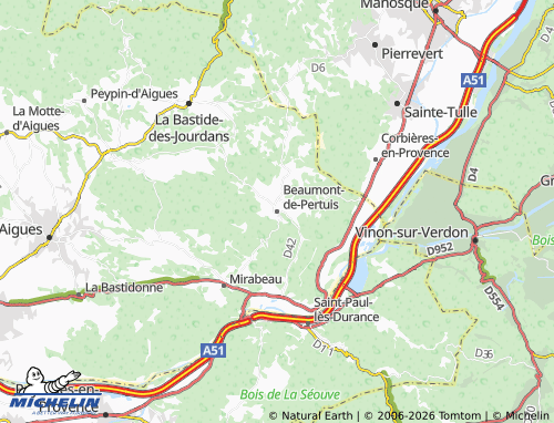 Carte MICHELIN Beaumont-de-Pertuis - ViaMichelin