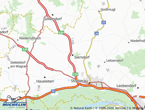 Mapa MICHELIN Sierndorf - ViaMichelin
