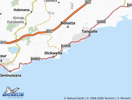 Mapa MICHELIN Kudawella Central - ViaMichelin