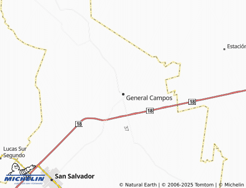 MICHELIN General Campos map - ViaMichelin