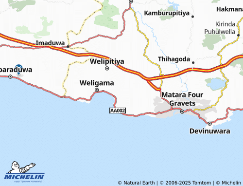 MICHELIN Denipitiya East map - ViaMichelin