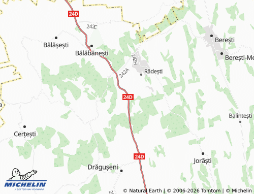 MICHELIN Bursucani map - ViaMichelin