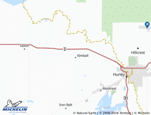 Mappa MICHELIN Kimball - ViaMichelin