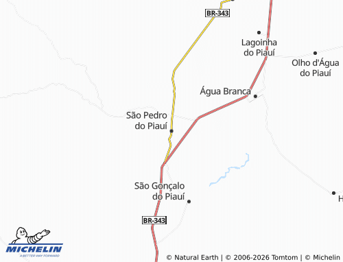 Mapa MICHELIN São Pedro do Piauí - ViaMichelin