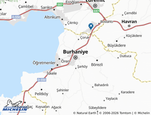 MICHELIN Burhaniye map - ViaMichelin