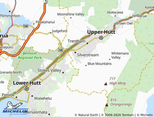 Mapa MICHELIN Pinehaven - ViaMichelin