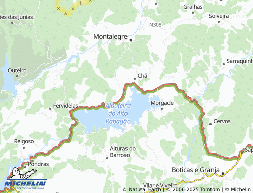 MICHELIN Travassos da Chã map - ViaMichelin
