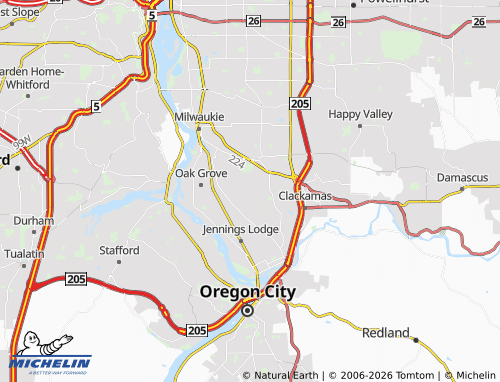 Mappa MICHELIN Oatfield - ViaMichelin