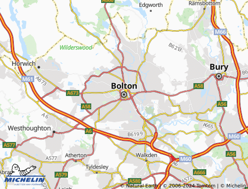 MICHELIN Bolton map - ViaMichelin