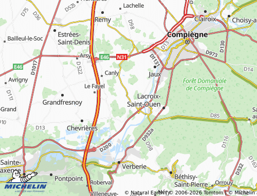 MICHELIN Le Meux map - ViaMichelin