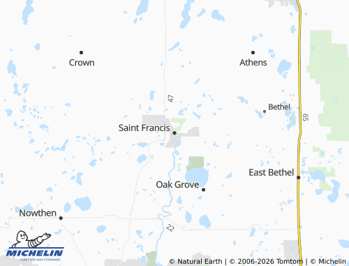 Mappa MICHELIN Saint Francis - ViaMichelin