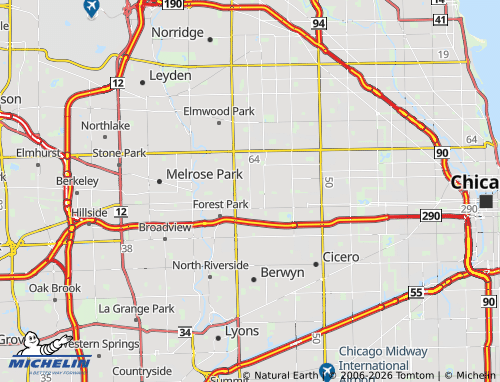 Mappa MICHELIN Oak Park - ViaMichelin