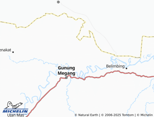 Carte MICHELIN Gunung Megang Luar - ViaMichelin