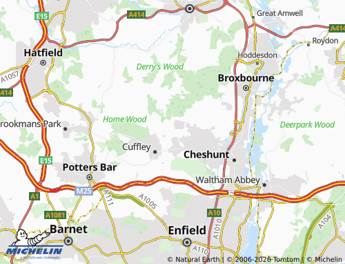 MICHELIN Goffs Oak map - ViaMichelin